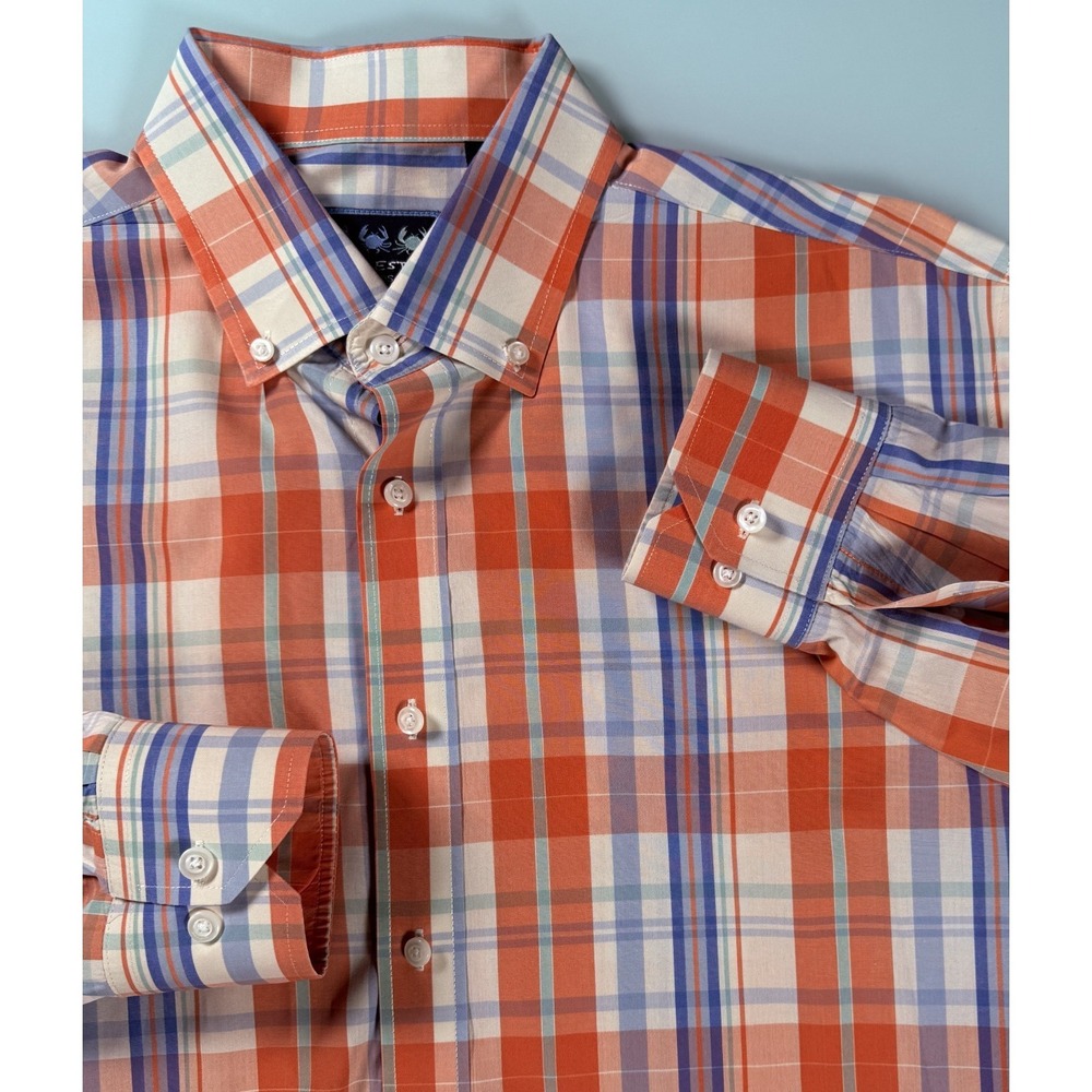 Charleston‎ Threads Shirt DadCore Mens XL Multicolor Plaid Button Down Cotton